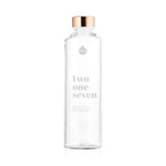Flasche innen transparent aus ultra klarem Borosilikatglas mit Aufdruck - 217.